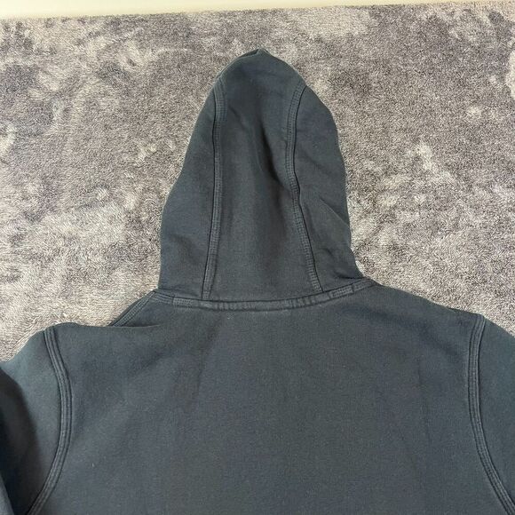 Nike Y2k Embroidered Center Spellout Hoodie Black Red Pullover Men's L - Picture 8 of 9